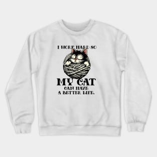 Funny Cat for Kids Crewneck Sweatshirt